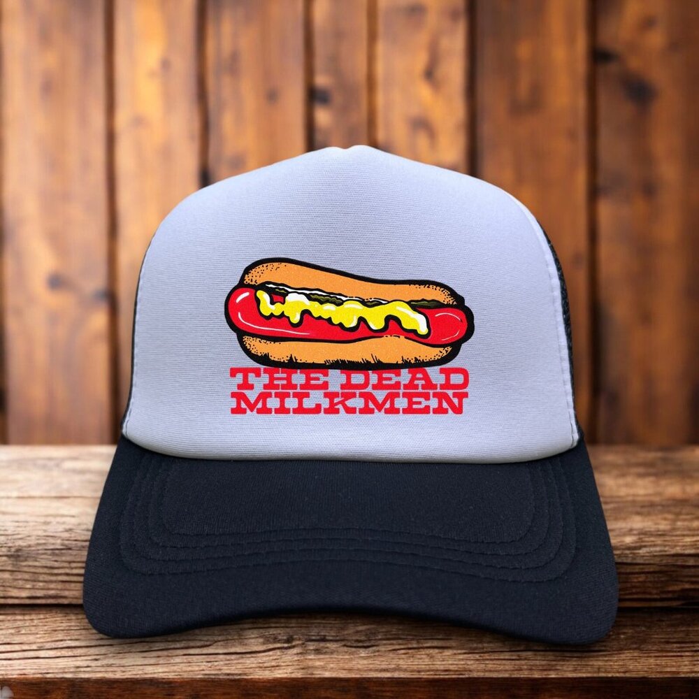 The Dead Milkmen Mens Trucker Hat Black Snapback Big Lizard In My Backyard Cap